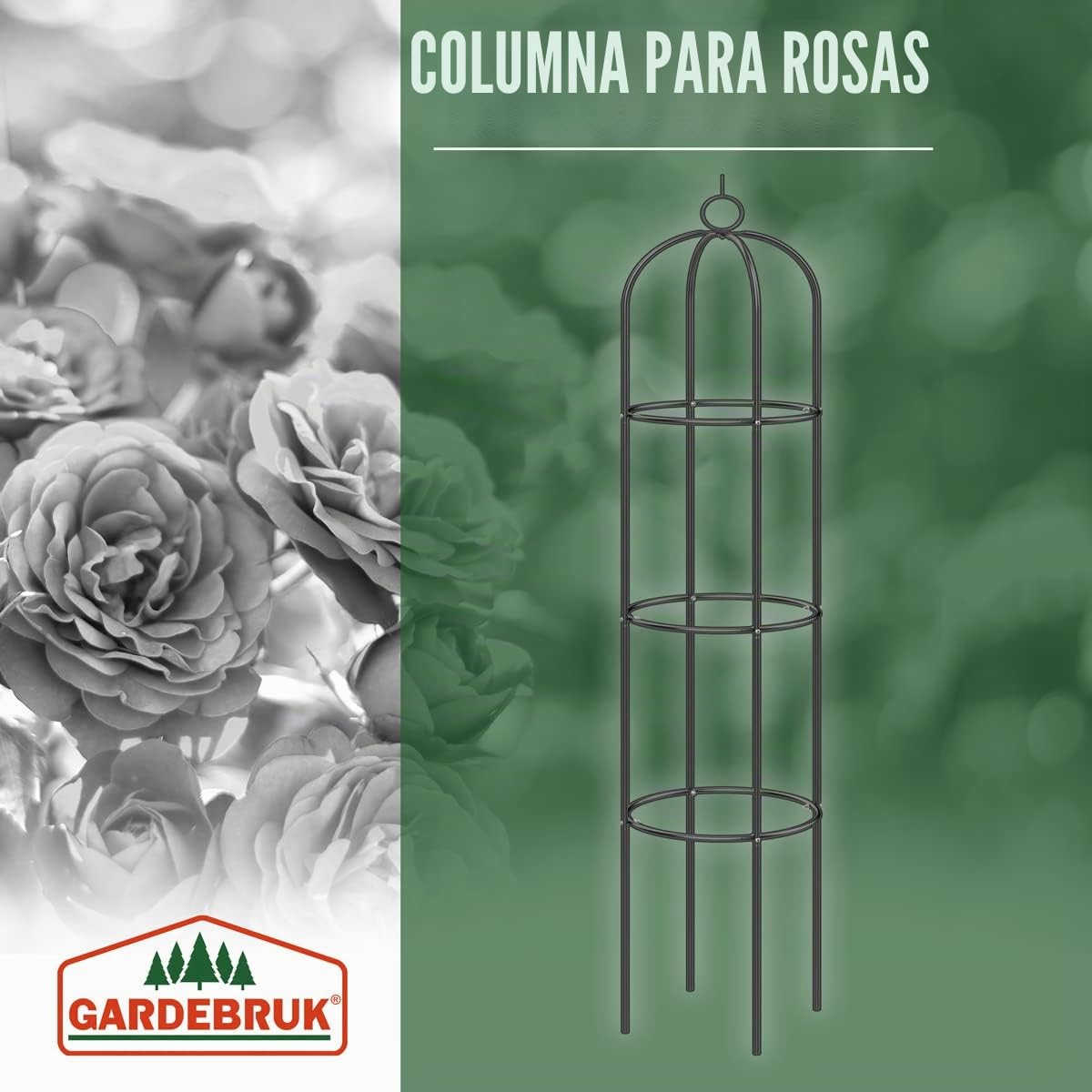Gardebruk® 2X Obeliscos Rosas Enrejados Plantas Trepadoras 200x40cm Soportes Decorativos Jardín Columnas Arcos Rosales
