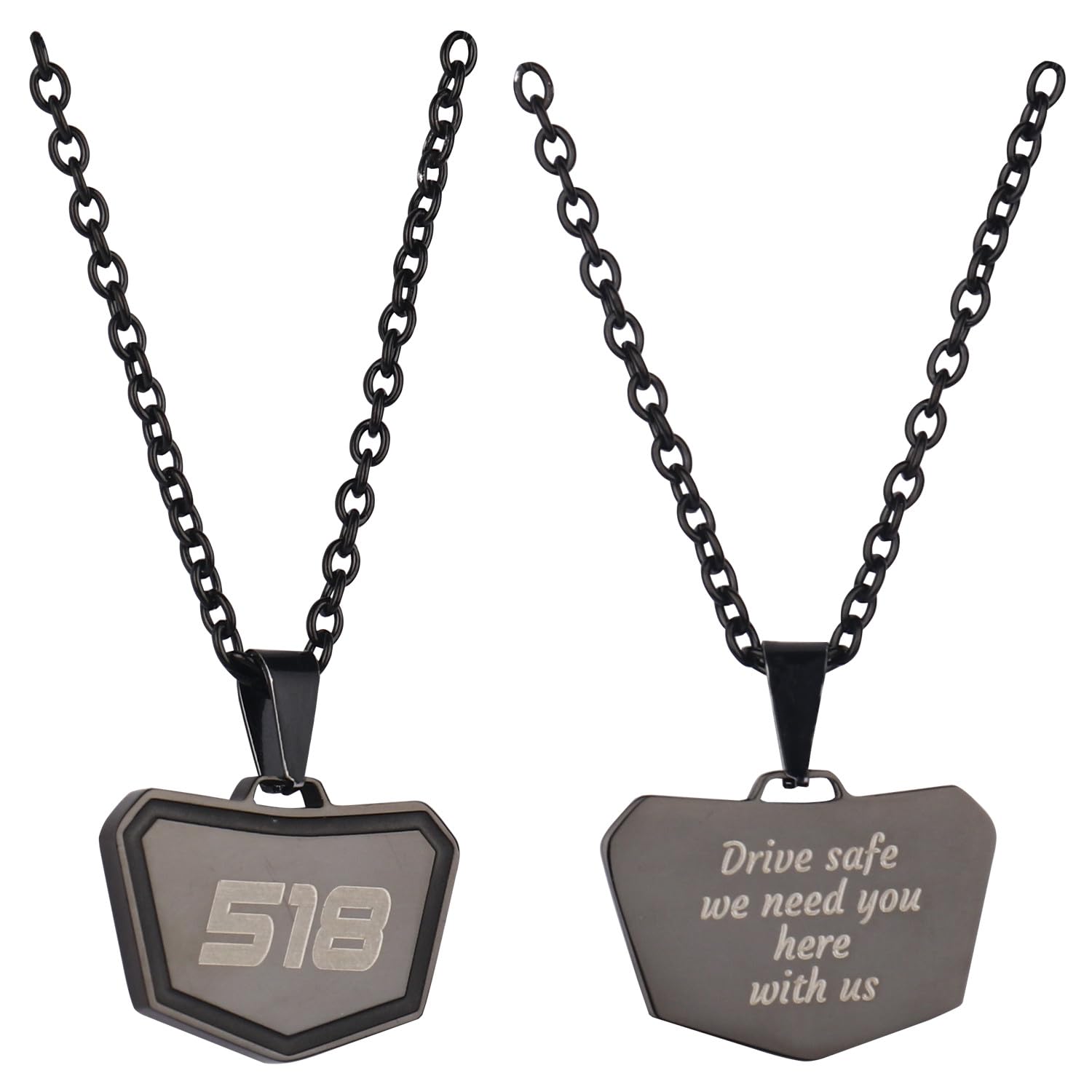 Zakally Personalized Custom Motocross Number Necklace,Dirt Bike Name Necklace Gift for Men