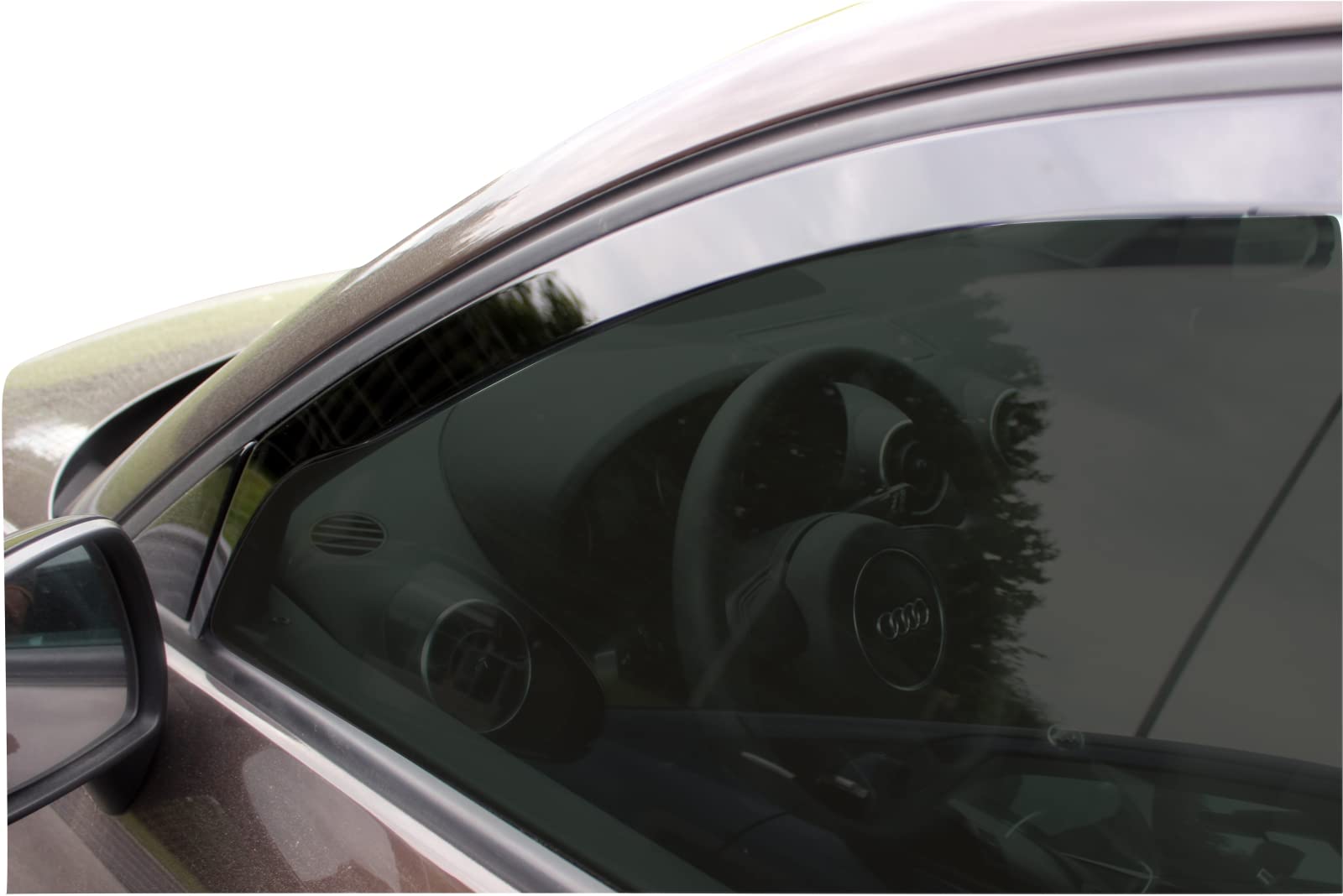 J&J AUTOMOTIVE Deflettori d'Aria per Audi A1 5-Porte 2010-2018, Set da 4 Pezzi, Nero Fumé Oscurato Heko