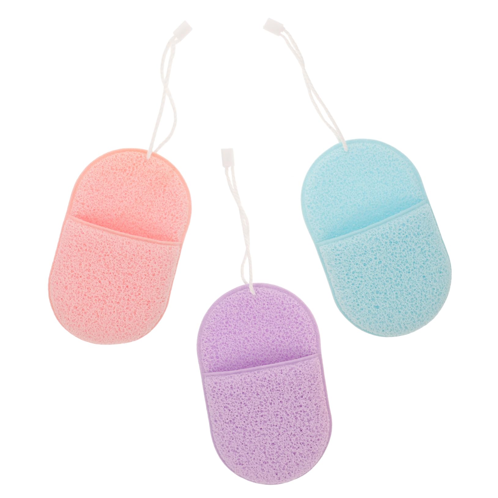 FRCOLOR 15 Piezas Lavado De Cara Almohadillas Exfoliantes Faciales Esponja Herramienta Limpieza