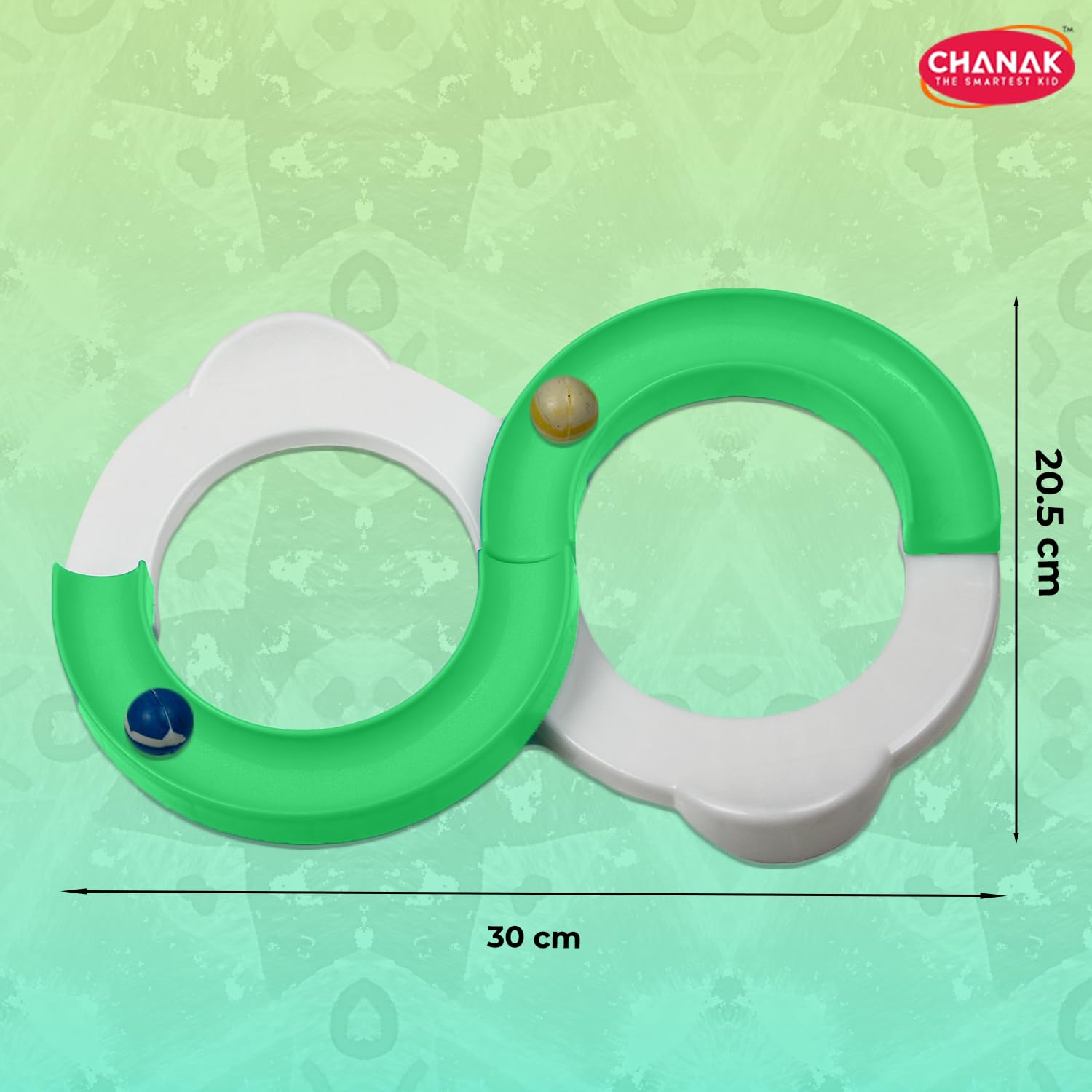 ADITI TOYS Infinite Loop Balancing Toy, Creative Track With 1 Bouncing Ball, 8-Shaped Balancing Loop For Kids Above 3 Year, Bis Approved,Multicolor 2