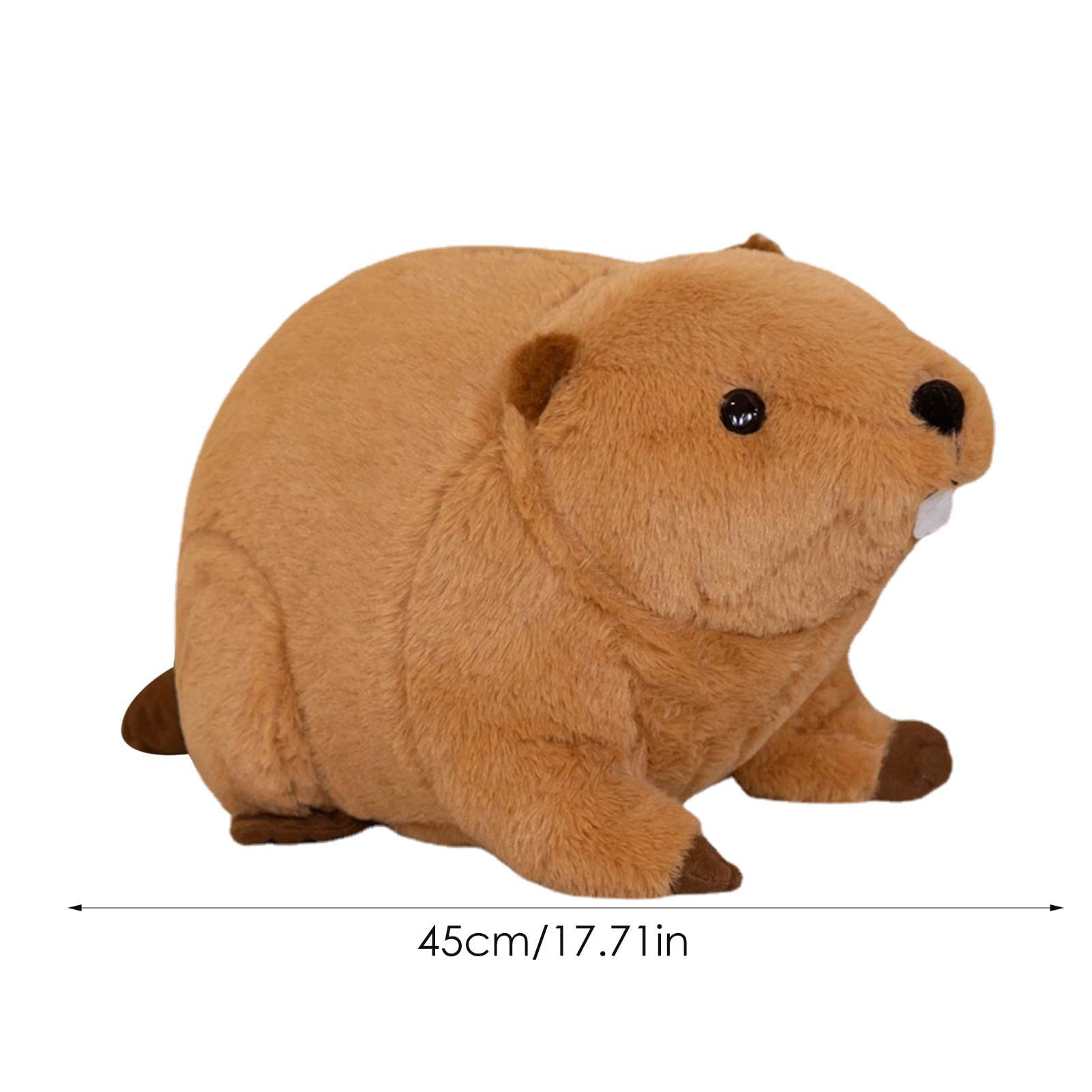 Ragondin farci | Adorable Coussin câlin en Peluche Nutria - Nutria Peluche Décor Doux Câlin PP Coton Farci Parfait Cadeau Forte Résilience pour Garçons Filles Enfants Petites Amies