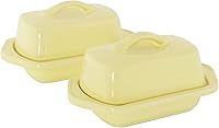 Vista 24 de Chantal Mini plato de mantequilla cubierto de cerámica, 5 pulgadas, gris desteñido