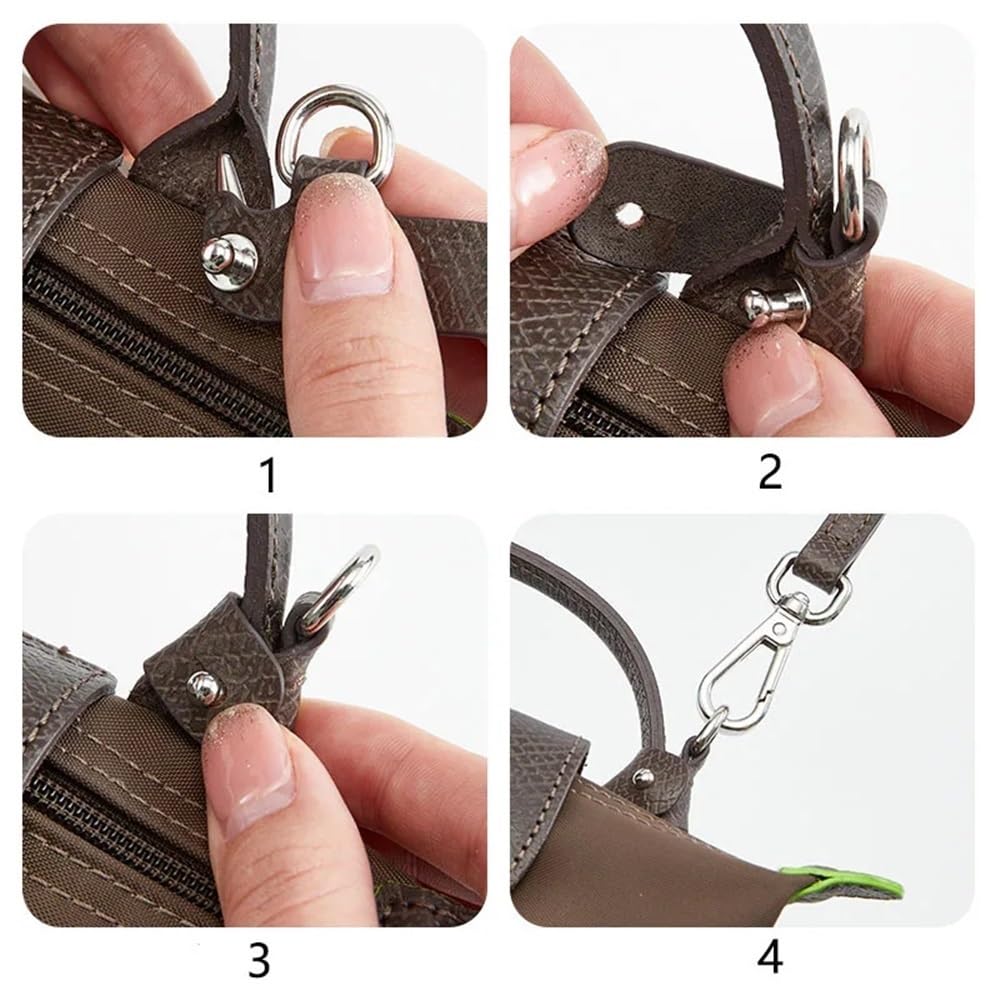 Szeroki pasek na ramię, skórzany, zapasowy pasek do torby crossbody, pasuje do mini paska na ramię bez modyfikacji dziurkowania (czarna srebrna klamra)