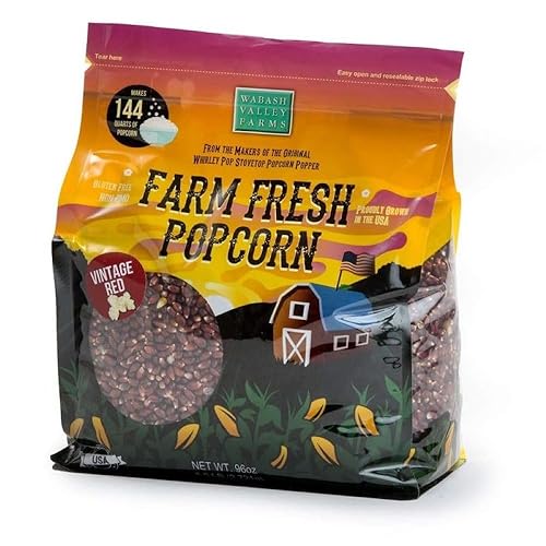 Wabash Valley Farms Granos de palomitas de maíz, granos rojos vintage, granos de palomitas de maíz rojos, granos de palomitas de maíz gourmet para