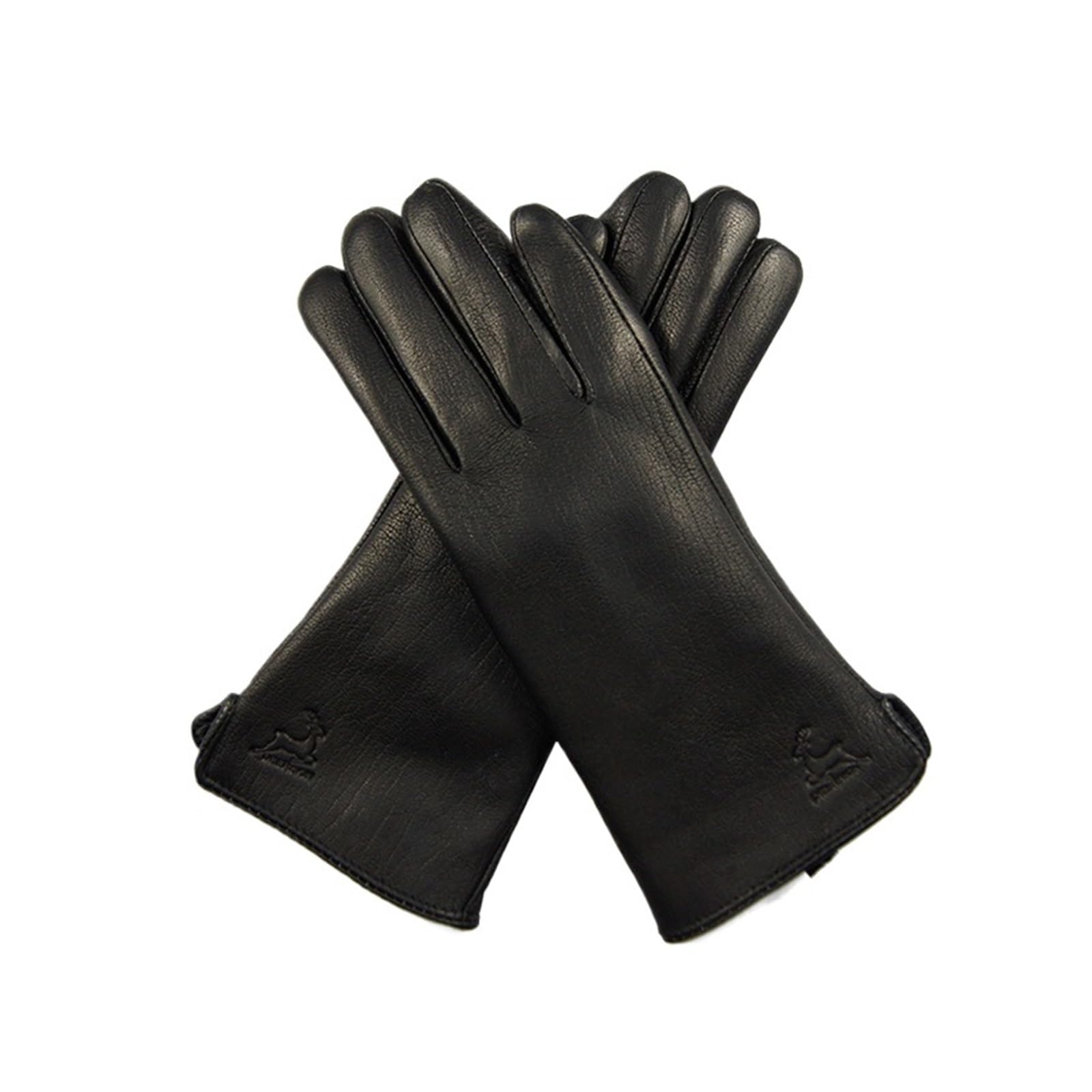 Guanti invernali da donna in vera pelle invernale caldo fluff donna morbida lana femminile fodera piatta guanti corti