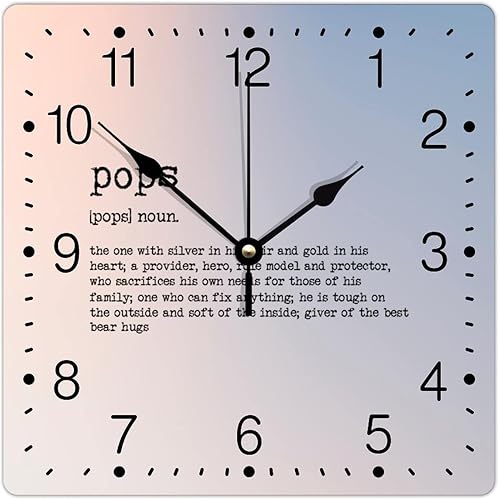 Miniatura 18 de Reloj de PVC con definición de nadador, sin marco, dichos primitivos, diccionario, obra de arte de 10 pulgadas, funciona con pilas, reloj de pared