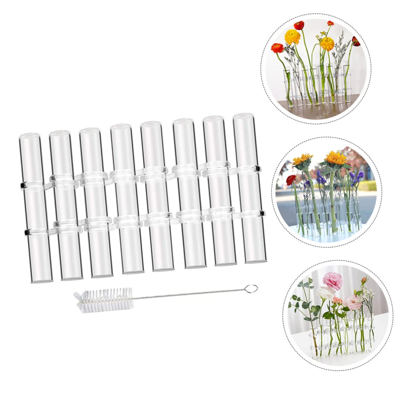 ULTECHNOVO Tubes De Propagation Verre Transparent Jardinière Suspendue pour Petites Plantes Vase à Essai pour Bureau Intérieur