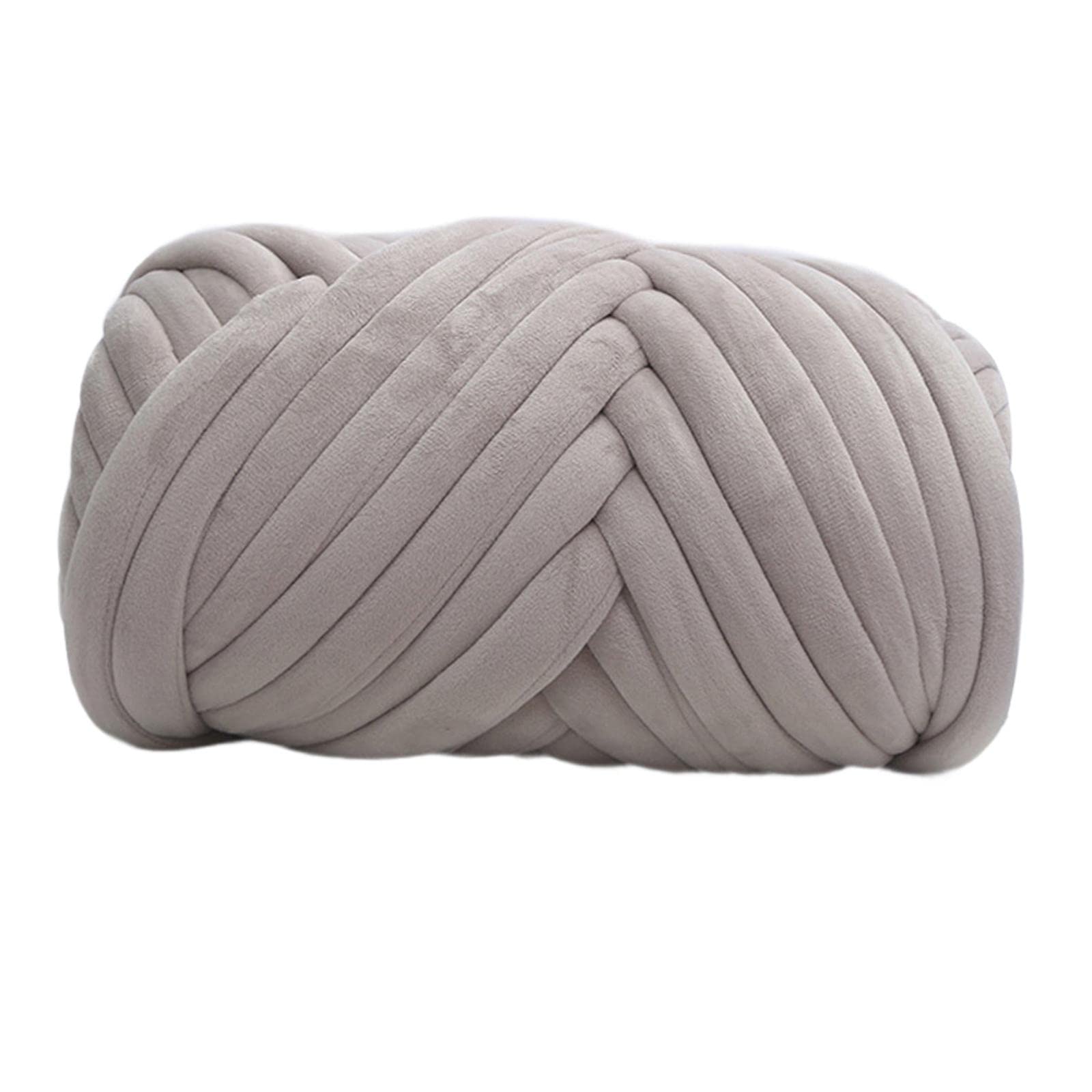 Chunky Chenille Yarn, 1 kg wielokolorowej grubej włóczki do robienia na drutach dywanów, gobelinów, poduszek i szalików(White)