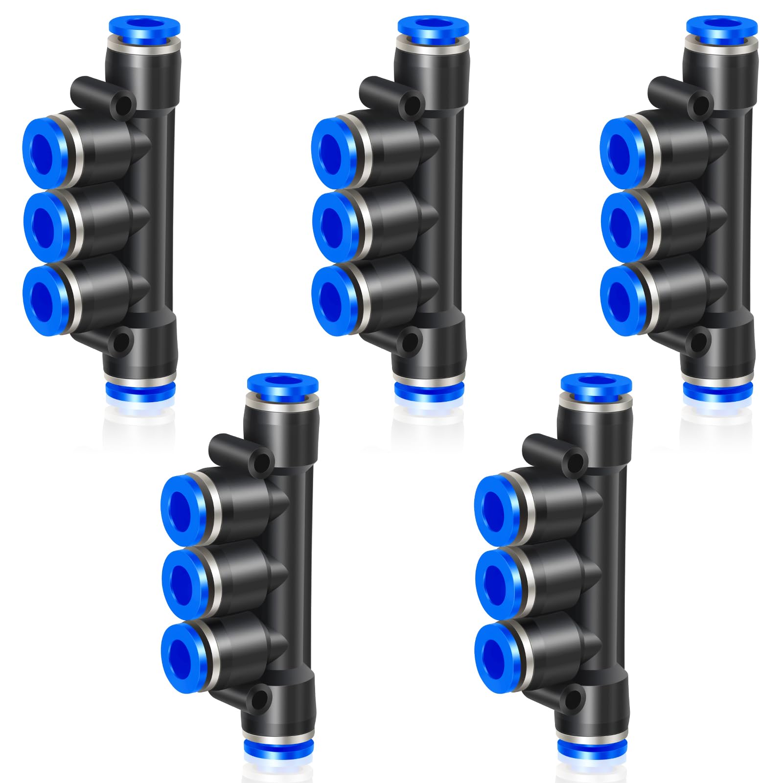 5 sztuk 8 mm wąż OD Push do podłączenia 5-drożne plastikowe szybkie uwalnianie złączki do złącz złącz złączek