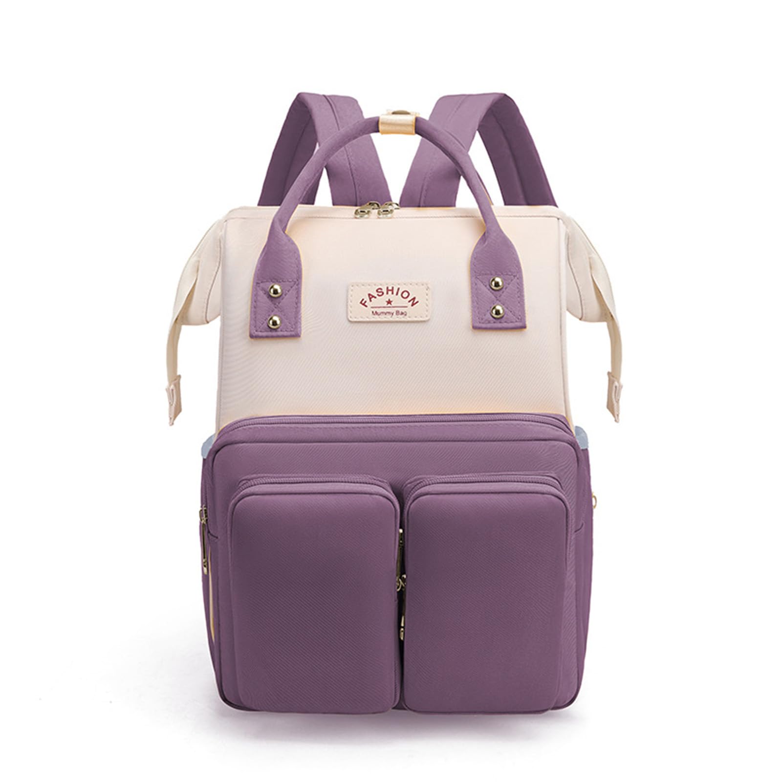 SONARIN Multifunctional Portable Baby Changing Bag Backpack,Large Capacity Waterproof Diaper Bag Travel Nappy Changing Bag Maternity Bag with Stroller Straps for Mom & Dad(Purple)
