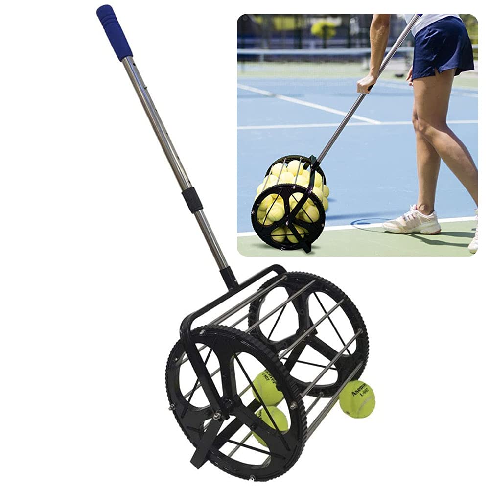 Buy ChestnutYX Telescopic Tennis Ball Roller Hopper Pickup Hopper with