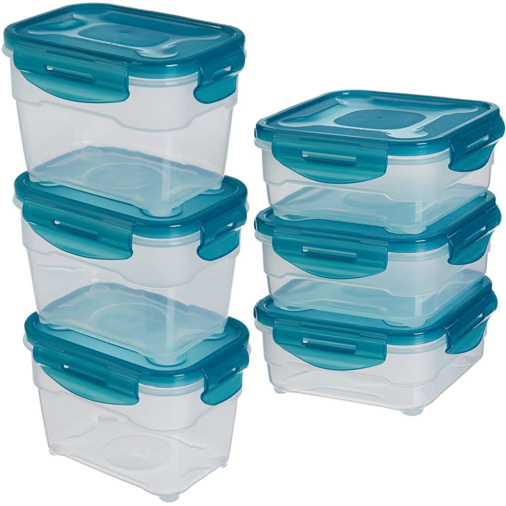 Buy AmazonBasics Food Storage Containers, 1 Litre, Set of 3, Multicolor