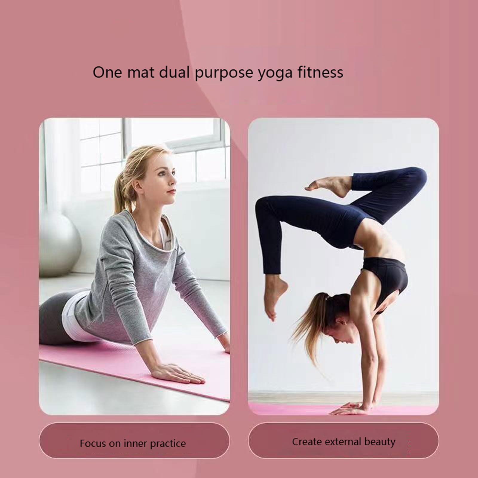 Sport und Yogamatte Trainingsmatte Yogamatten Für Frauen extradick rutschfest Fitnessmatte Pro Sportmatte Fitnessmatte Rutschfest umweltfreundlich für Yoga,Training,Erholung und Entspannung