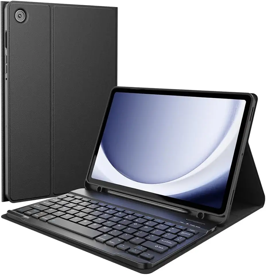 Capa Teclado para Gal4xy Tab A9+ ou Tab A9 Plus 2023 (11 polegadas) Teclado Mecanismo Tesoura, Teclas Gravação a Laser e Percurso de 0,8 mm para Toques Firmes e Confortáveis, Sem Retroiluminação