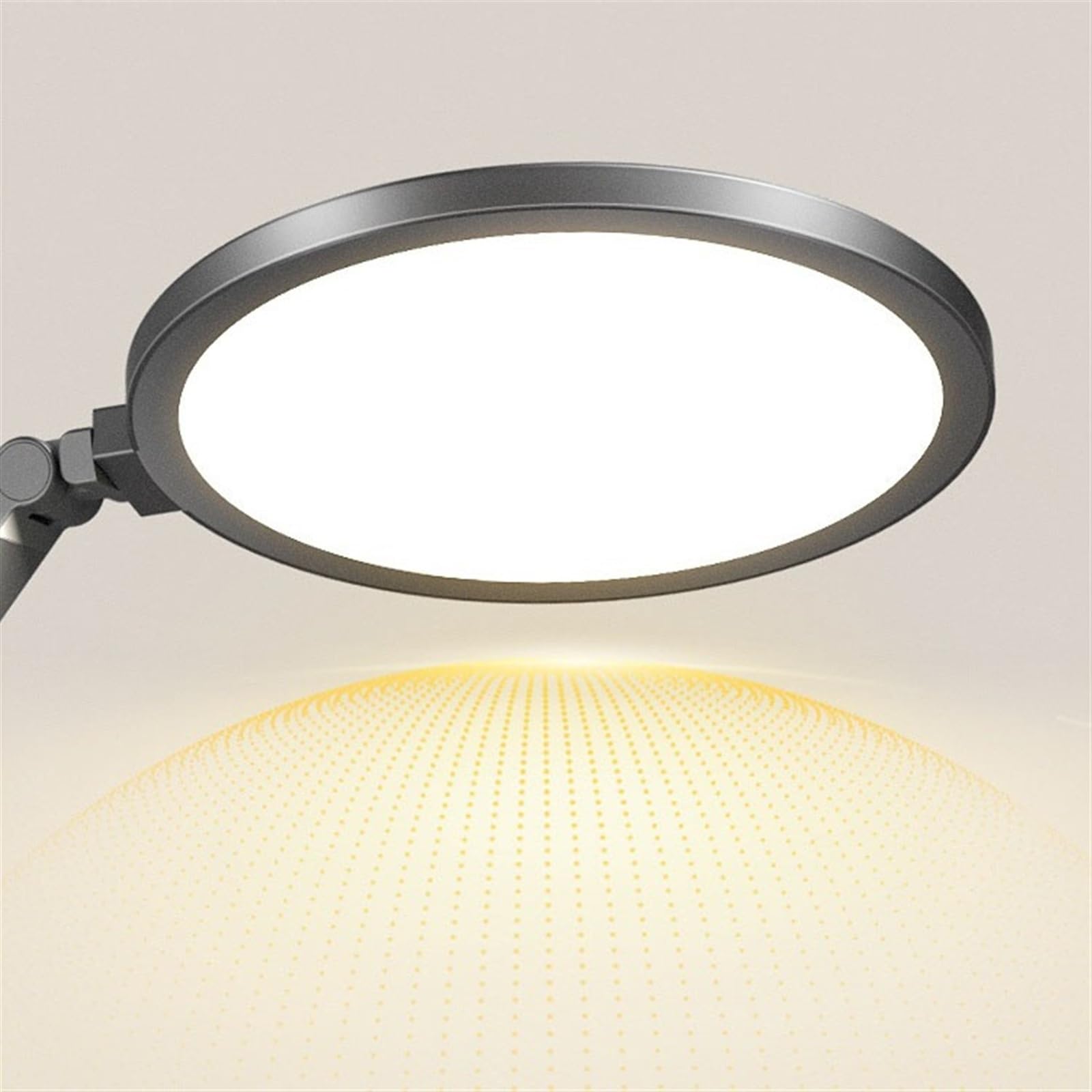 Lampa stołowa Lampa biurkowa LED do domowego biura, inteligentne przyciemniane lampy stołowe 18 W, ochrona oczu, 3 tryby temperatury barwowej, timer 45 minut, światło nocne, szary