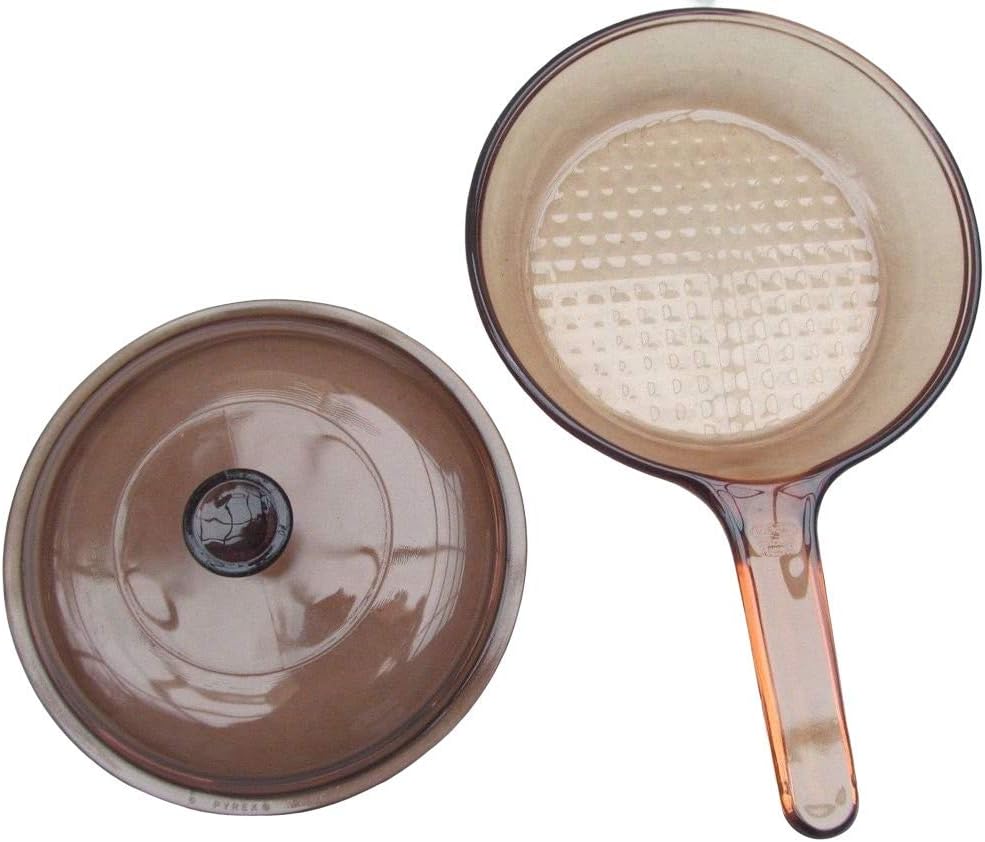 Amber Corning Vision Visionware Small 7 Inch Frying Pan w/ Lid