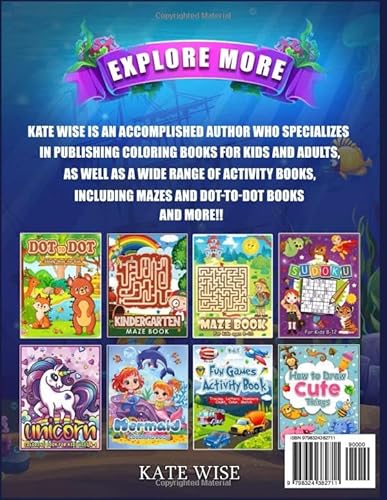 Mazes for Kids Ages 4-8: Fun and Educational Activities Book, with a variety of levels ranging from