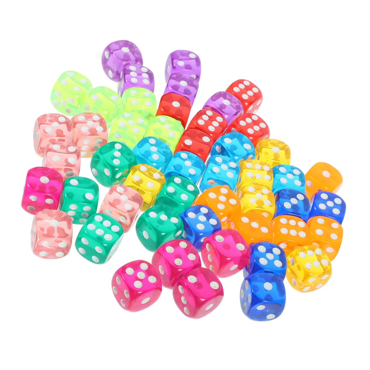BESTonZON 400 Pièces Dés Transparents dés de Couleur Jeux de dés Jouer aux dés de des dés Jouets Dés drôles Accessoires de fête Outil de de société dés pour Le Acrylique