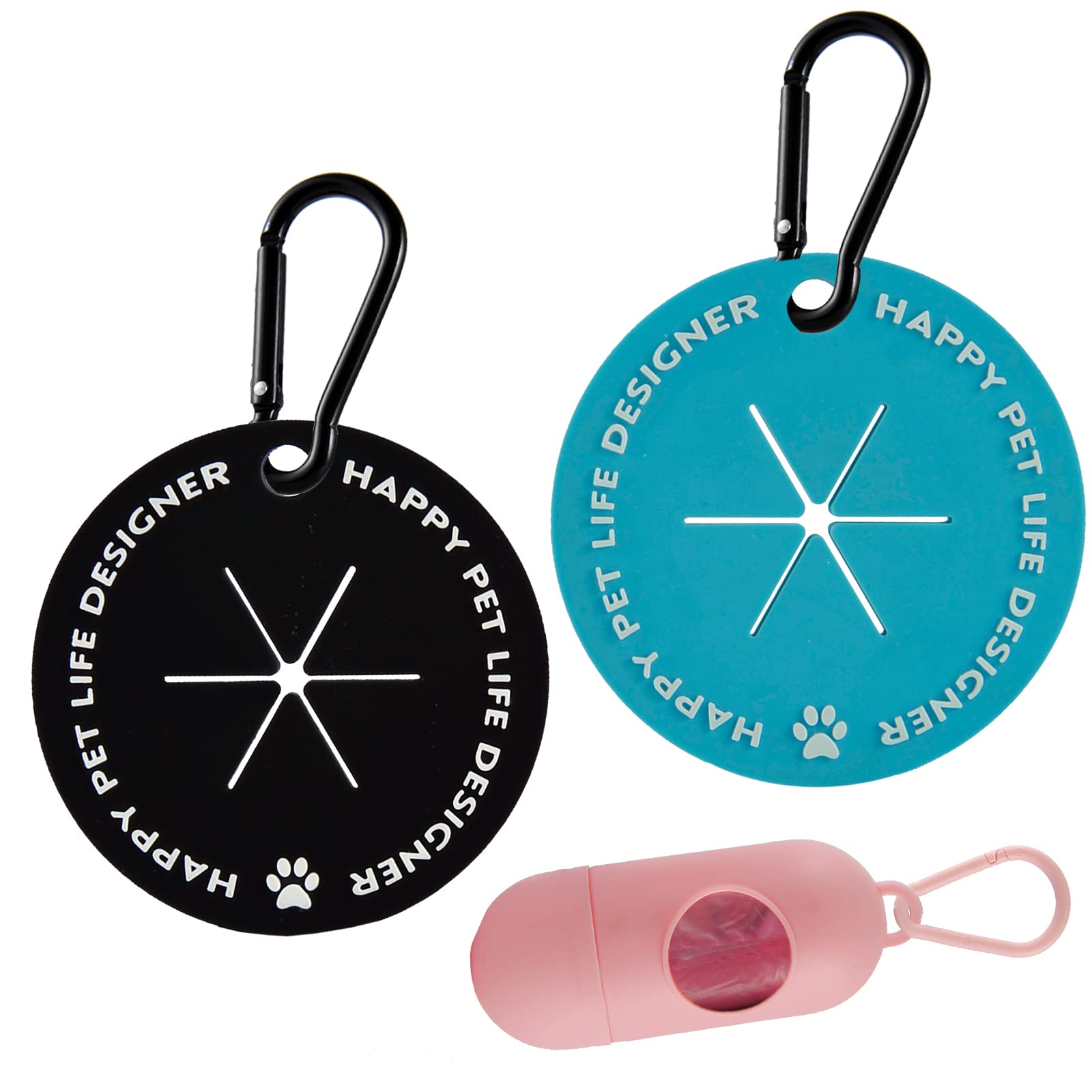 4 PACK PLAMYWJ Dog Poop Bag Holder, Leash Waste Bag Holder Carrier