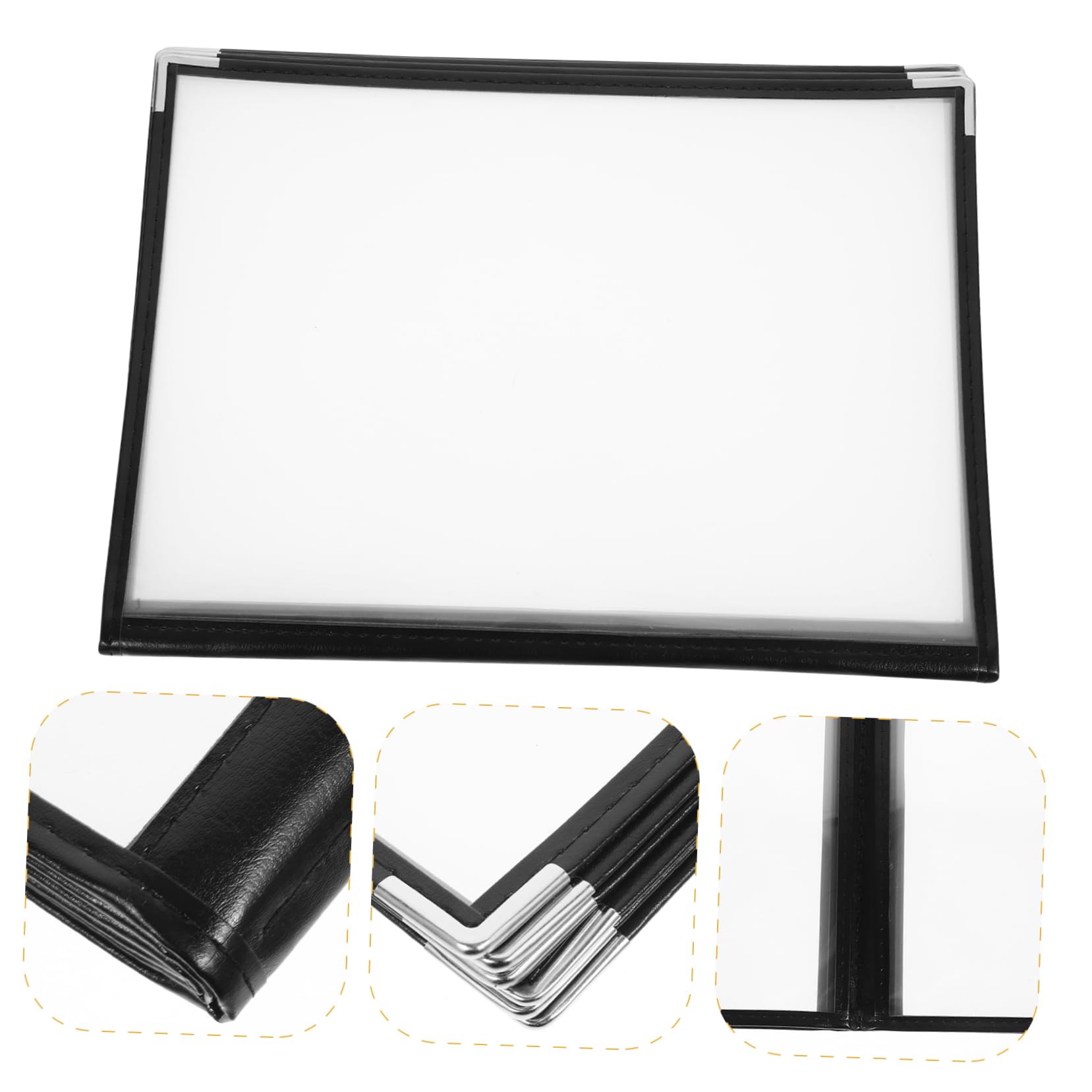 HEALEEP Unique Restaurant Menu Cover Holder Hotel Menu Book Multiple Pages for Bar