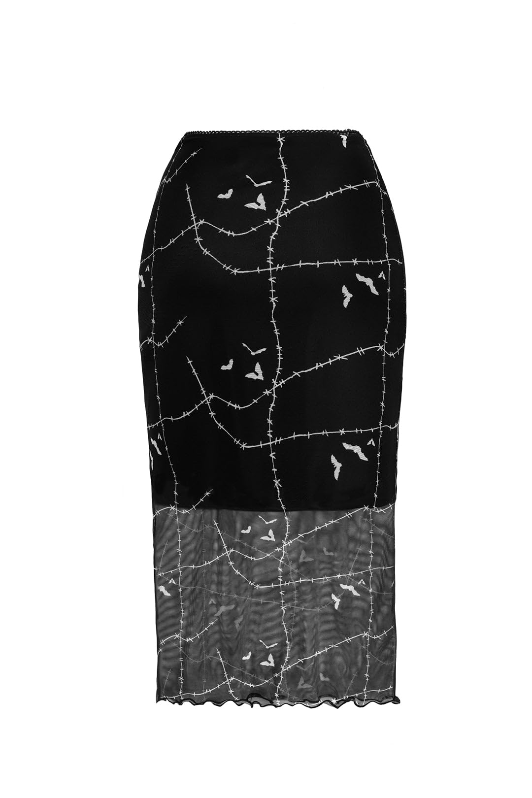 Hell Bunny Blk Stitches Mesh Skirt