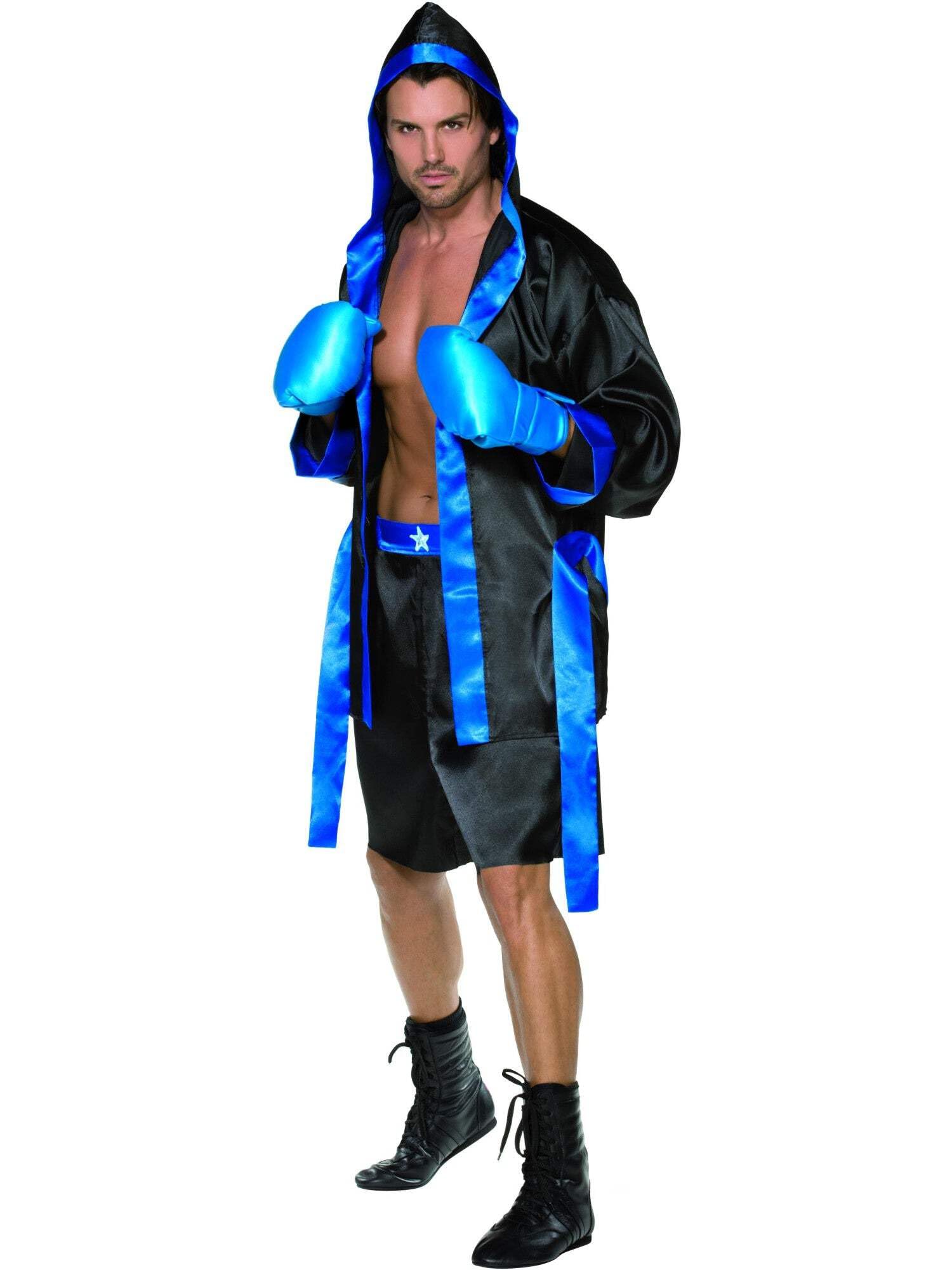 Smiffys Boxer Costume, Black, M - Size 38inches-40inches
