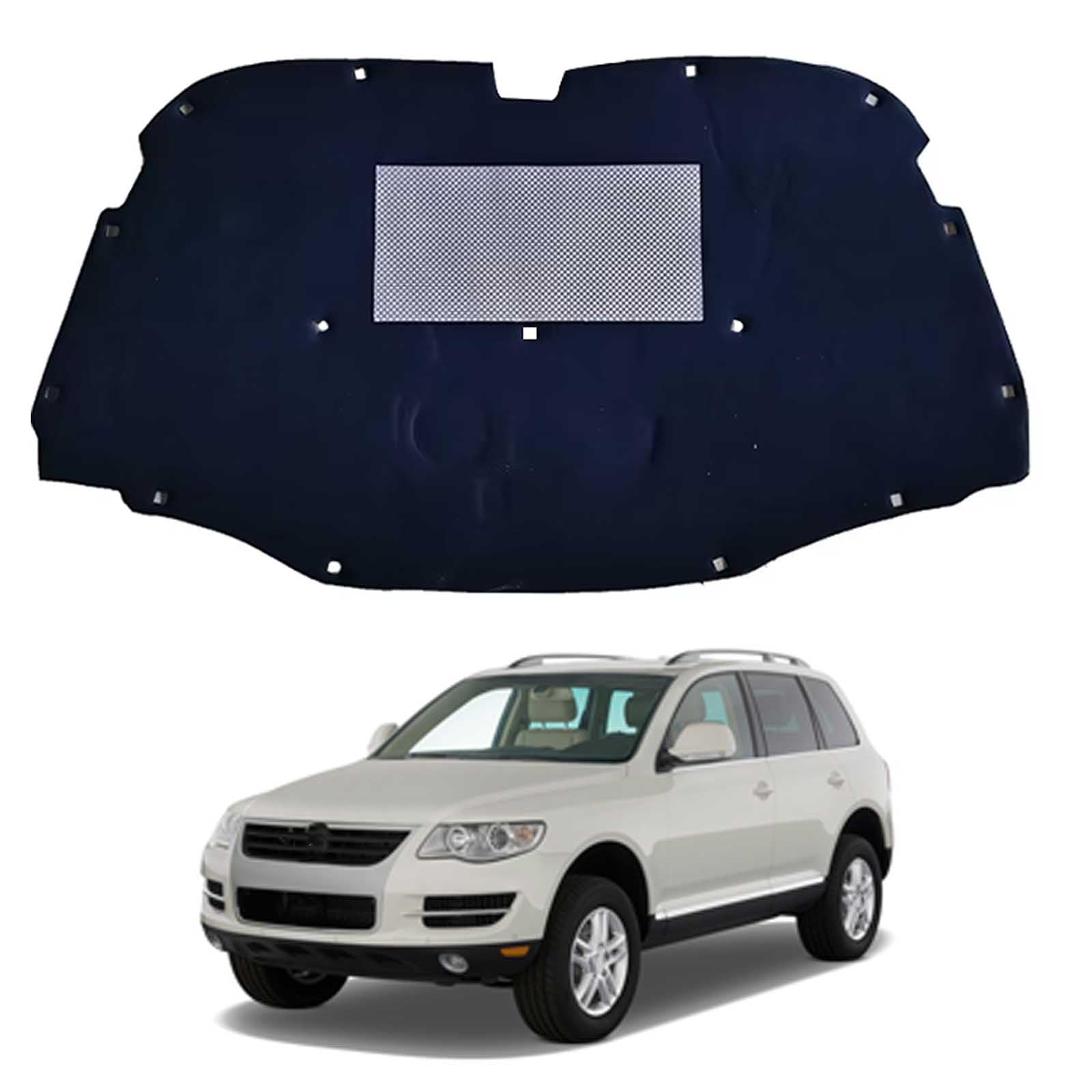 Almohadilla de capó con aluminio para eliminar ruidos de motor en VW Touareg