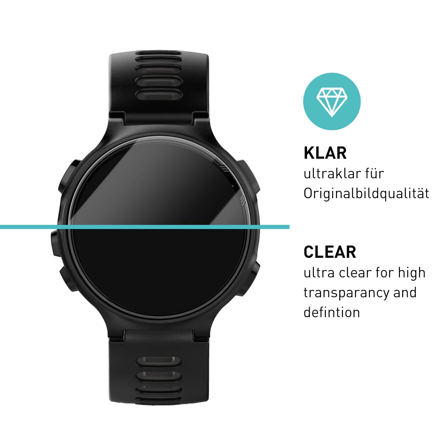 3 Films Protecteurs écran Verre Hybride BROTECT AirGlass Pour Garmin Forerunner 745 - 9H Anti-rayures - 3