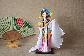 Amazon.co.jp: 中国風京劇人形置物絹人形北京特色贈り物外国人絹