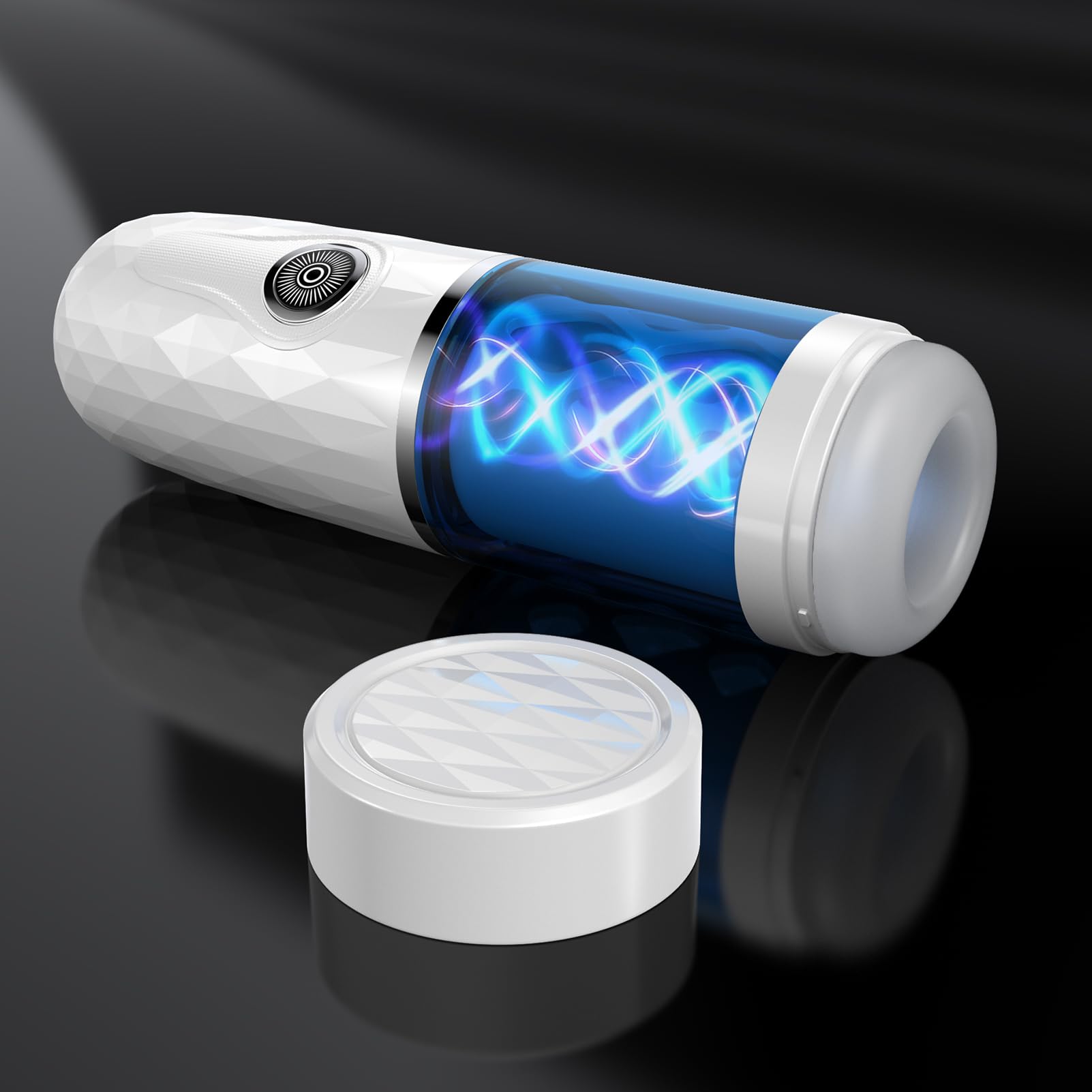 Masturvatore per Uomo, Sex Toys Uomo con 450 Vibrazioni al Minuto, 4D Tunnel Testurizzato, 6 Voci Realistiche, 7 Frequenze, 90 Minuti di Lavoro, Confezione Discreta, Massaggiatore Portatile