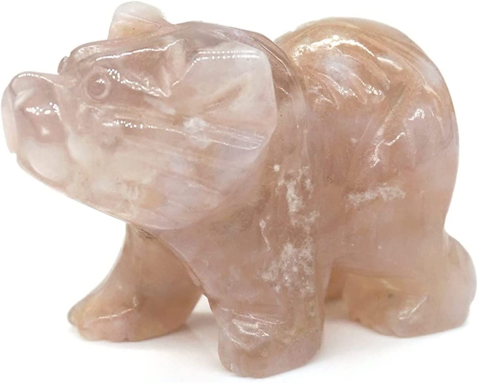 Cristal curativo ágata flor en figura de animal para yoga