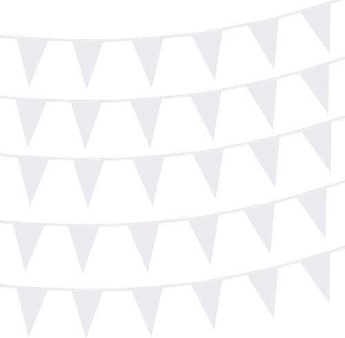 Banderines blancos, 150 banderas con banderas en blanco, bandera de bricolaje, cumpleaños, celebraciones de fiestas y decoraciones de tiendas, 260