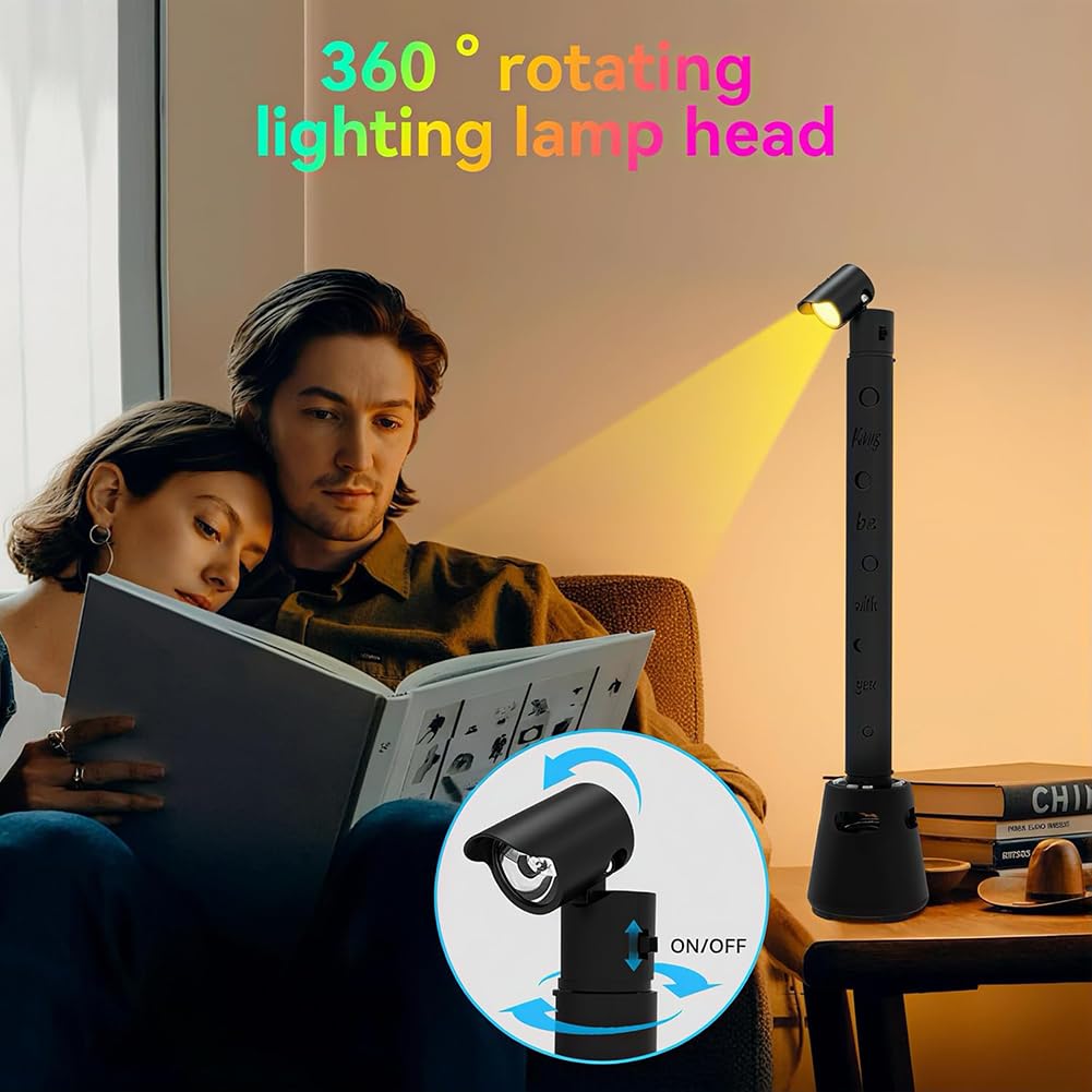 Luce ritmica musicale – RGB Sound Control LED Light Stick, ricarica USB 32 bit pickup suono per il gioco d'atmosfera, barra di illuminazione musicale 48 cm