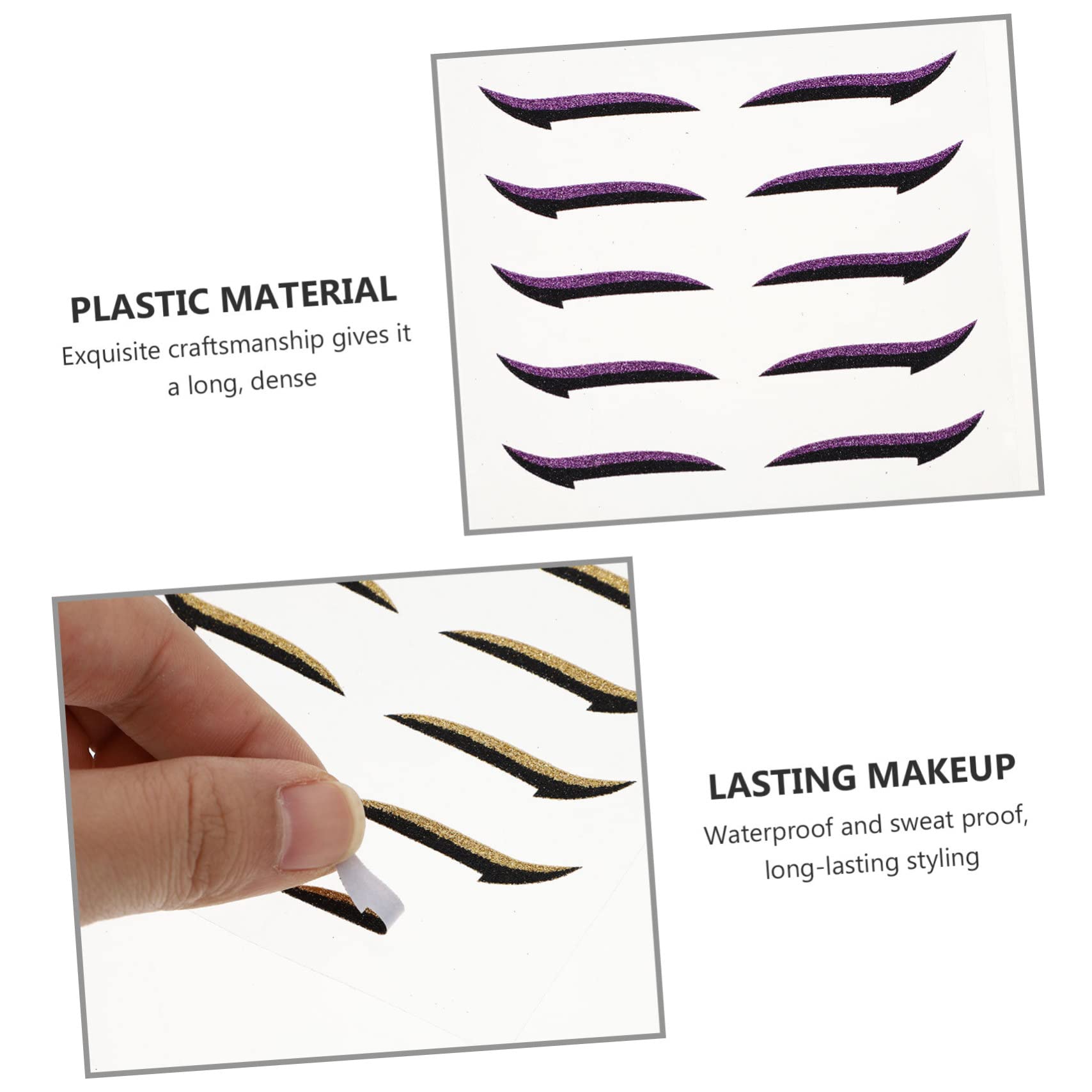 160paia Eyeliner Stickers Riutilizzabili Per Adatti Per Cosplay e Speciali Facili Applicare e Compatibili