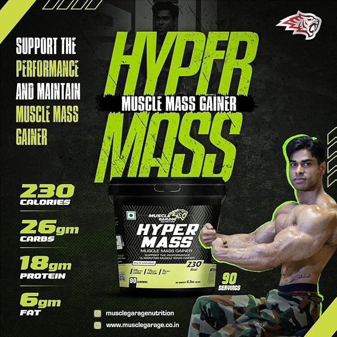 Image of Hyper Mass Gainer | High Protein Lean Weight Gainer for Bulking & Muscle Growth | Chocolate Flavor | 4.5 kg