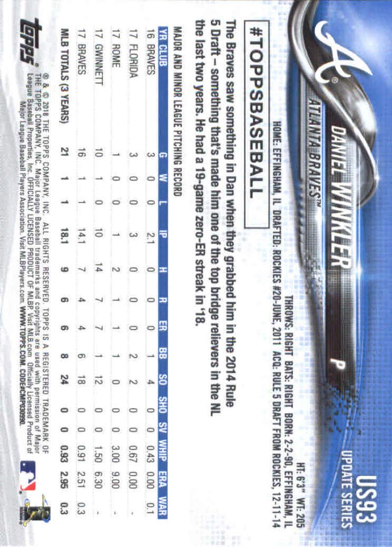 Amazon.com: 2018 Topps Update and Highlights Baseball Series #US93