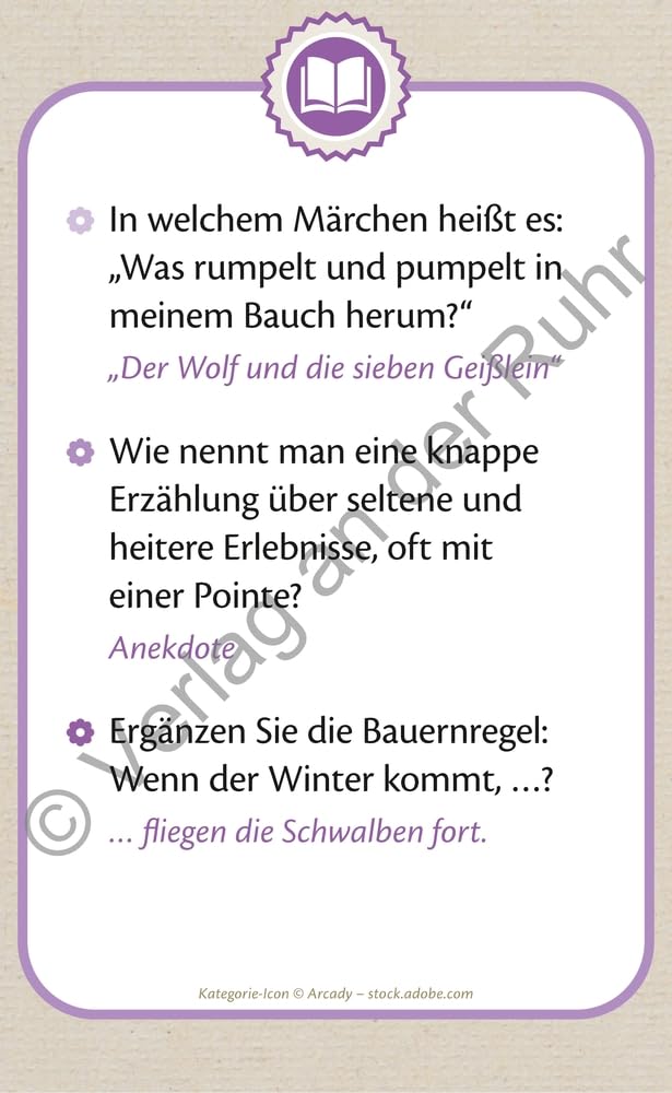 Die große Quizbox für Senioren: Ein Kartenspiel-Set zu lebensweltorientierten Themen in drei Schwierigkeitsstufen