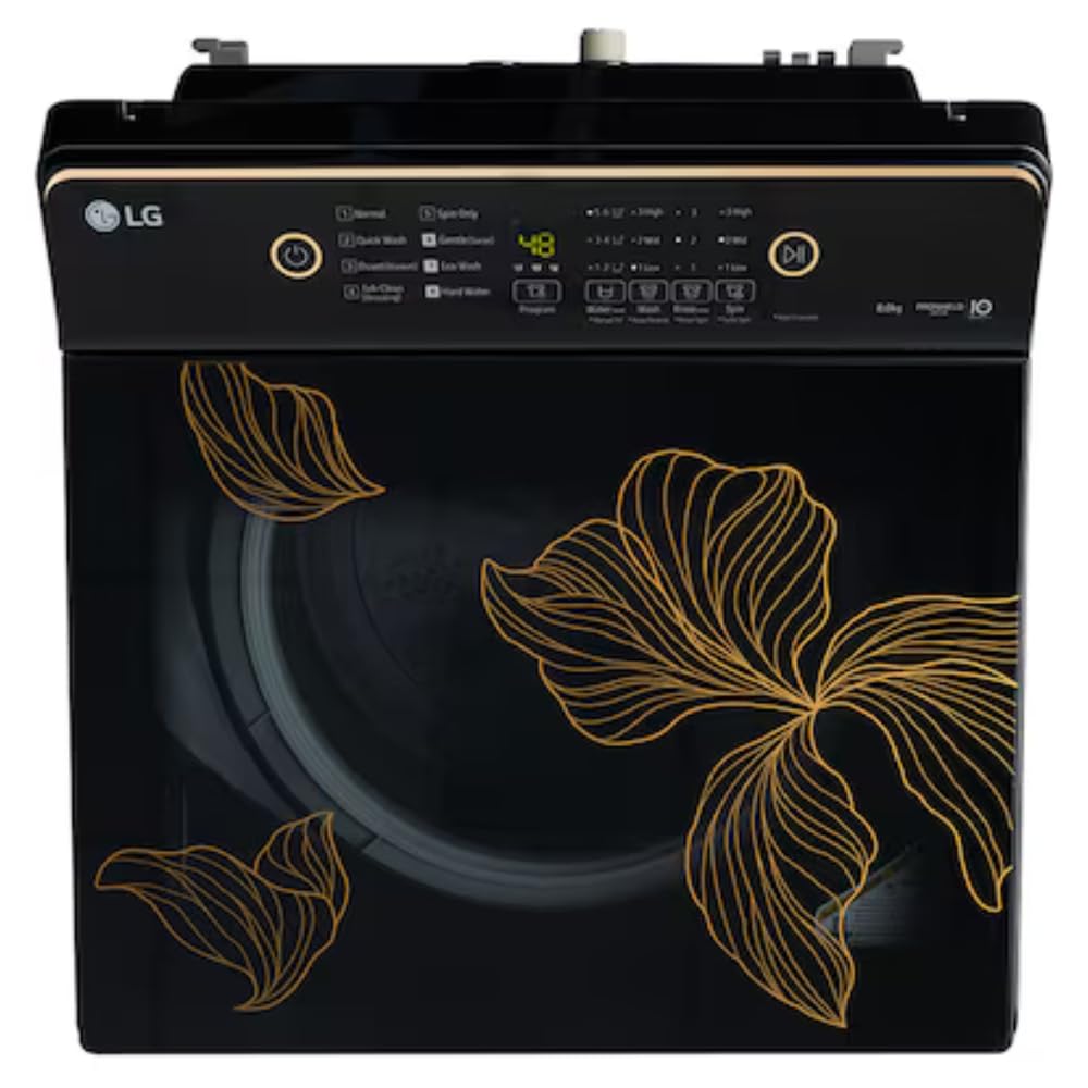 LG 8 Kg 5 Star Fully Automatic Top Load Washing Machine (T80KMOB1Z), ProShield Motor, Hard Water Wash, Turbo Spin, Eco Wash, Onyx Black 14 61O0DaEhUEL. SL1000