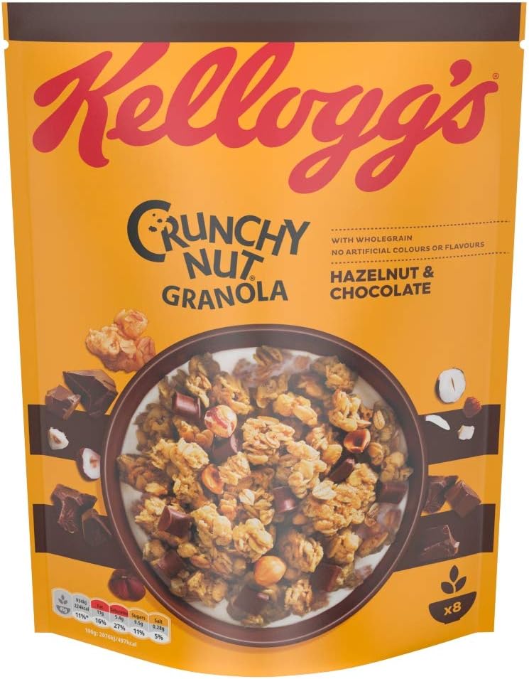 Crunchy Nut Chocolate and Hazelnut Granola, 380 g, Pack of 6