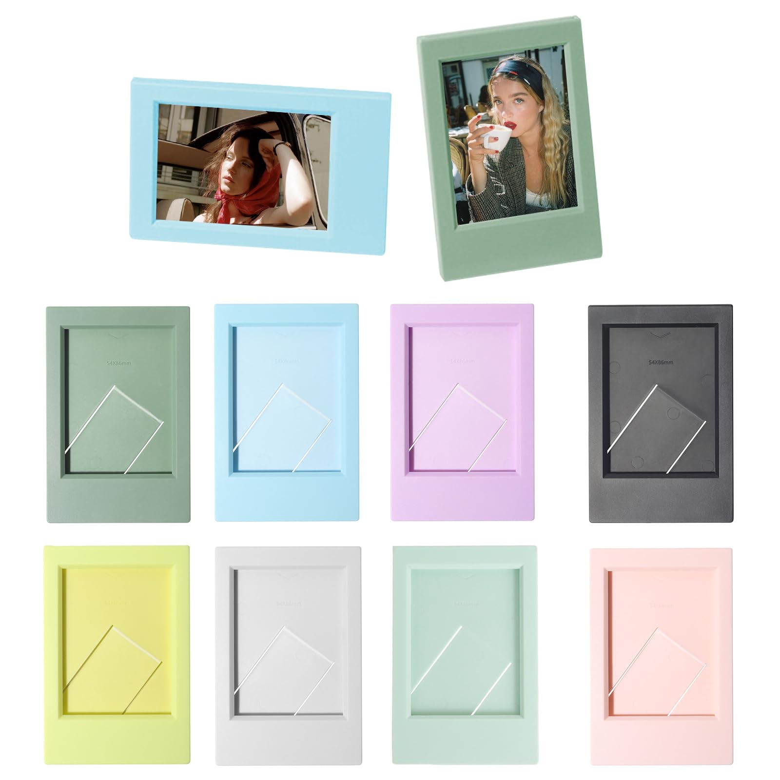 8 Mini Cornici Colorate Per Foto 7,6 Cm - Portafoto Per Stampe Polaroid E Instax - Ideali Per Ricordi E Regali - 2