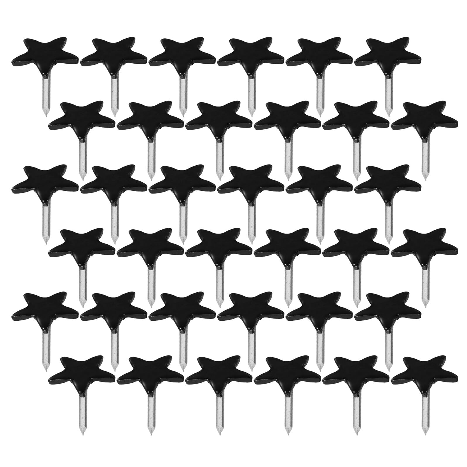 Chinchetas de metal negras para corcho fotos y mapas de oficina diseño estrella decorativa