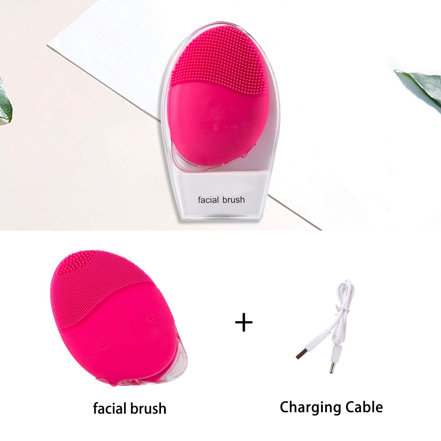 Facial Cleansing Brush, House Envy Sonic Face Brushes, Rechargeable Electric Cleanser Brush Silicone for Deep Cleaning, Removing Blackhead and Massage : Beauty & Personal Care