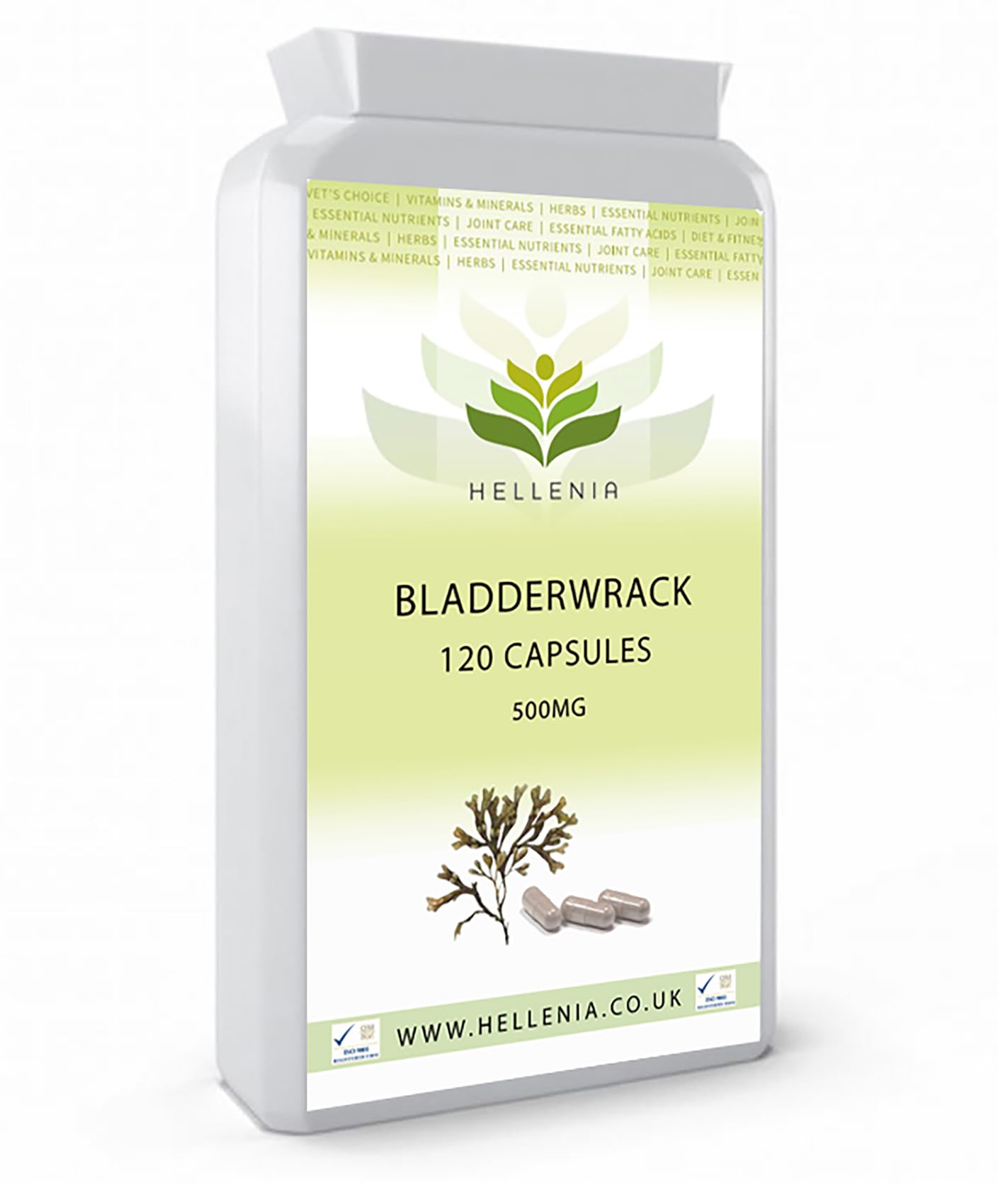Bladderwrack 500mg | 120 Seaweed Capsules | Good Source of Iodine