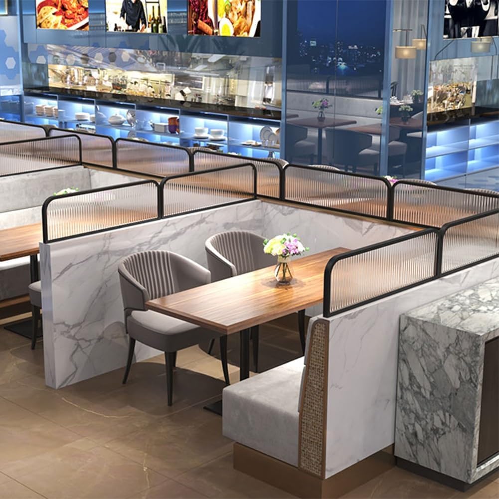 Panneau de séparation de bureau en fer noir - Cloisons décoratives élégantes pour préserver l'intimité au bureau, dans les espaces de restauration et à l'hôtellerie - Solutions d'aménagement