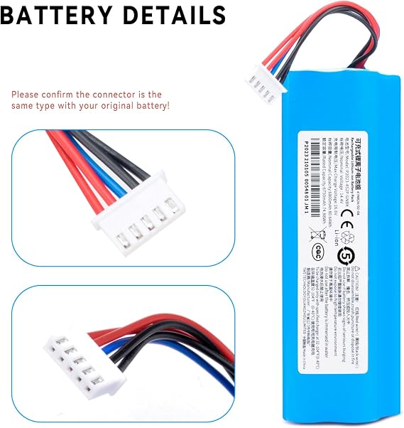 6800mAh Vacuum Cleaner Battery Replacement for Ecovacs Deebot T8 T8+ T9 T9+ T20 Deebot Ozmo 950 T10 T9 T10 Plus DX65 DX93 DX96 DX9G X1 Omni X1 Turbo X1 Plus DBX11-11/21 DLX11-21/61 T8 Aivi T9 Max AIVI