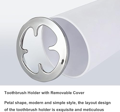 Miniatura 4 de Juego de accesorios con basura, soporte para cepillos de dientes y dispensador de jabón, juego de accesorios de baño, soporte para cepillos de