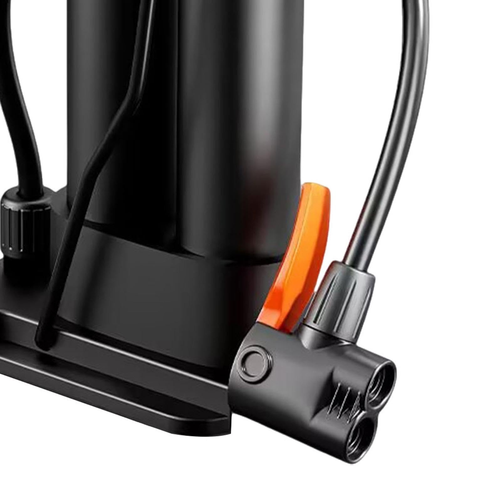 Menolana Bike Pump Bicycle Foot Pump Nonslip Repair Tool Versatile Accessories Air Inflator for Balls Cycling Sports Outdoor Road Bike, Double Cylinder