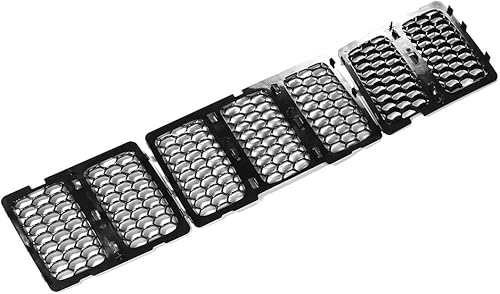 Vista 2 de JeCar Rejilla delantera Insertos Malla Honeycomb para Jeep Grand Cherokee 2014-2016 Negro