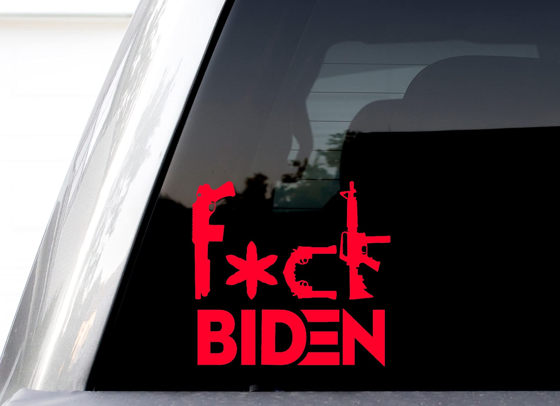 F**k Biden Decals, Pro-Gun 2nd Amendment, H 5 by L 5 Inches, I'm Joe Biden and I Forgot This Message, Ban Idiots Not Guns, Don't Blame Me I Didn't Vote for Him (Red)
